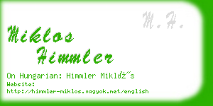 miklos himmler business card